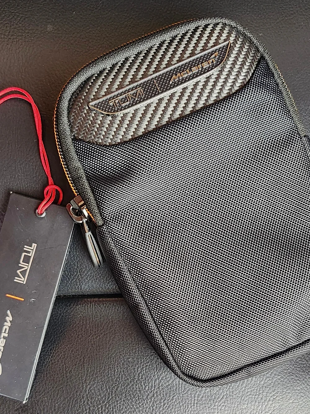 👑TUMI x McLaren Crossbody Pouch w AWAKEN Perfume 3.4oz🔥